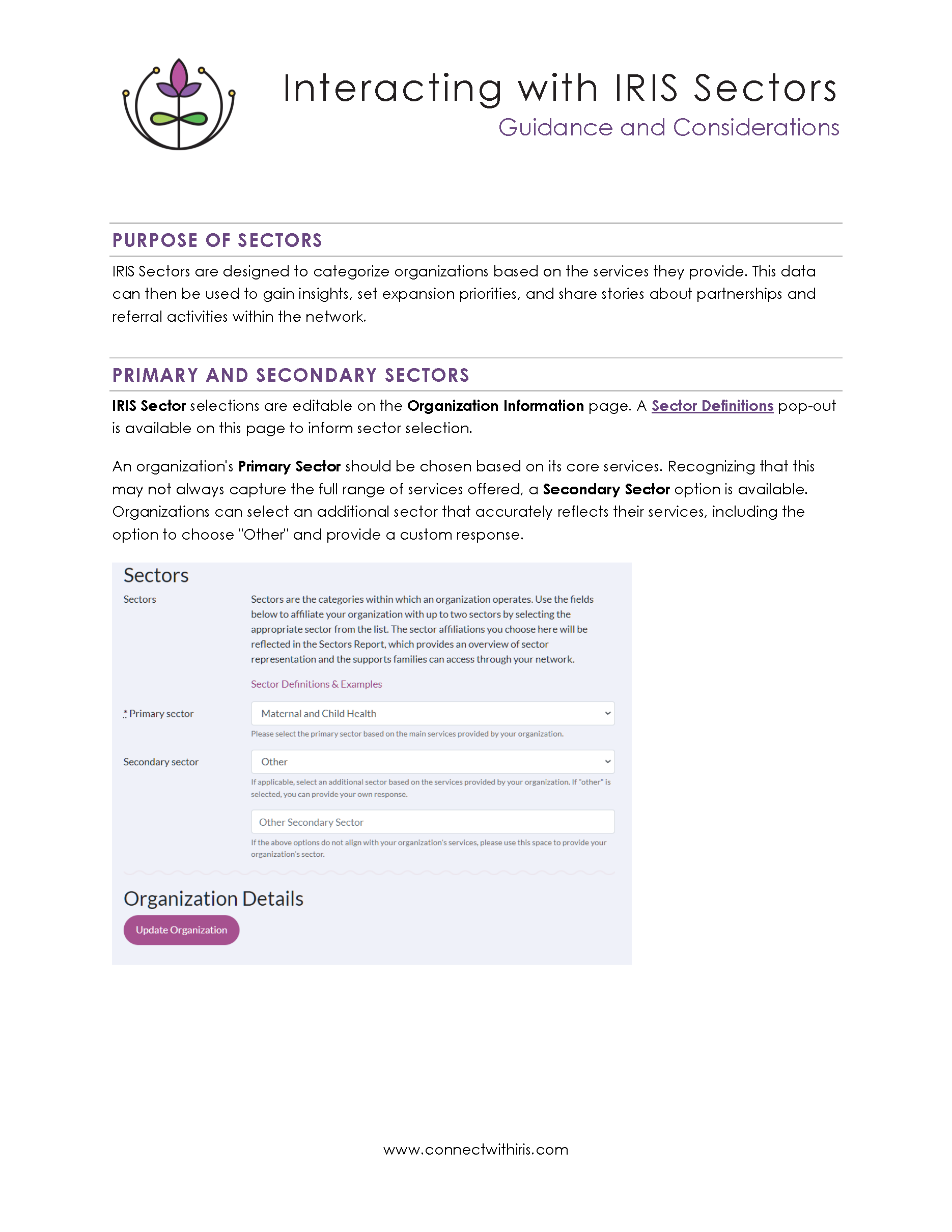 Interacting with IRIS Sectors Guidance and Considerations_Page_1