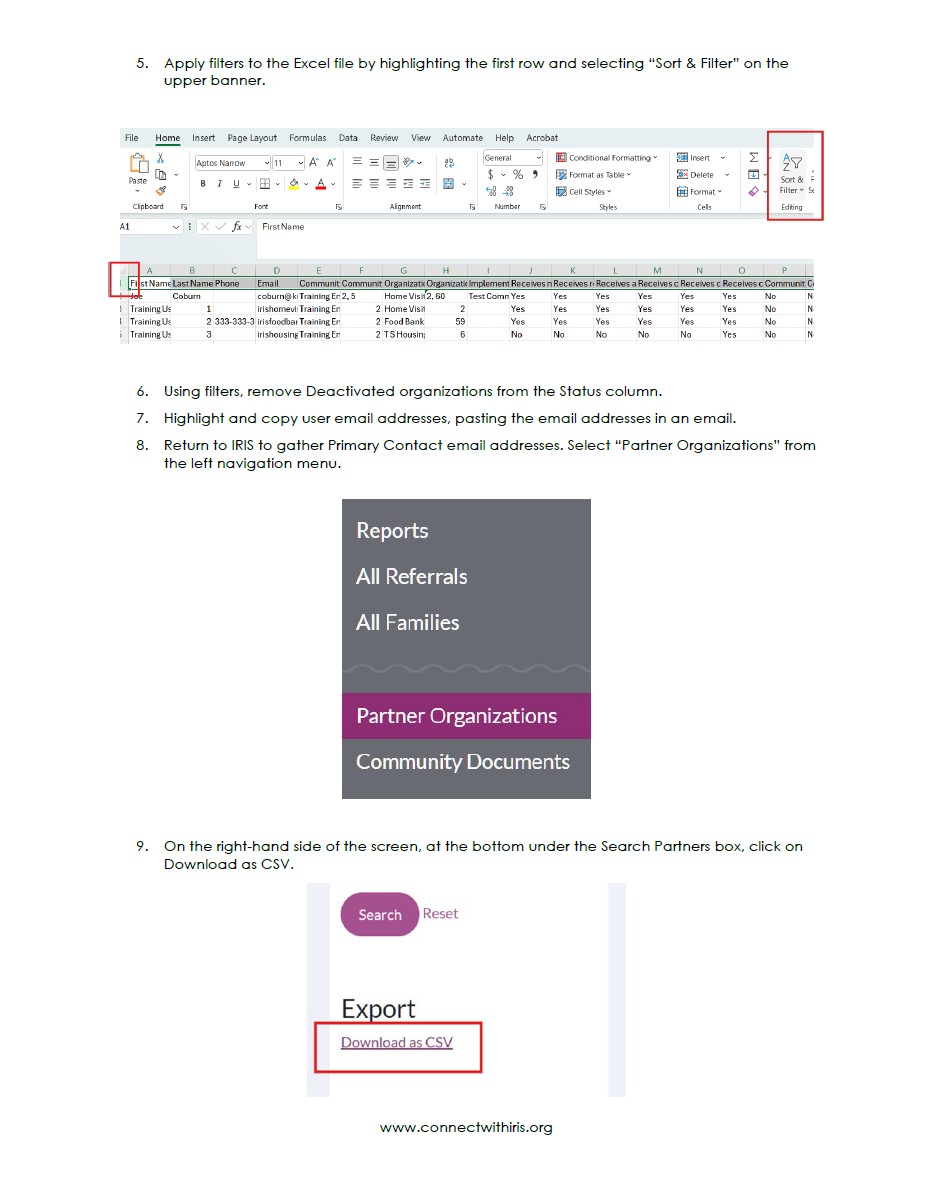 Creating a User Email Distribution List Snapshot 2
