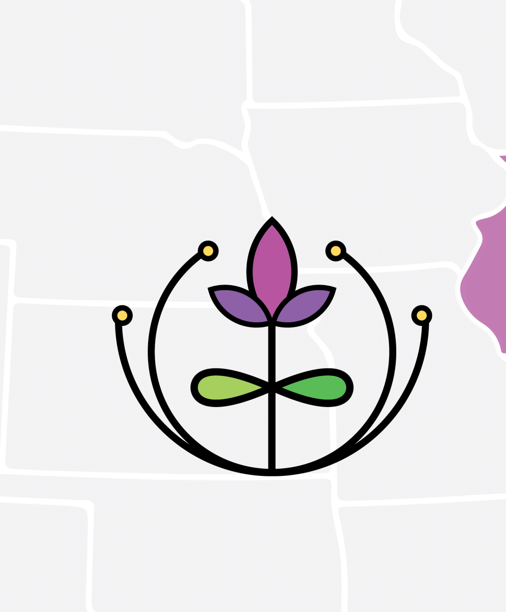 Graphic of Illinois highlighted on a map of the US with the IRIS logo next to it