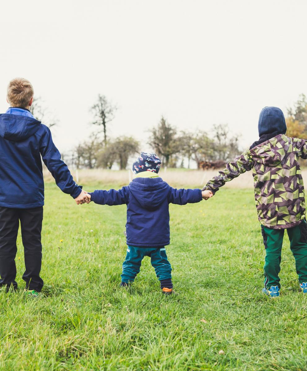 Children holding hands. Represents Connection. 